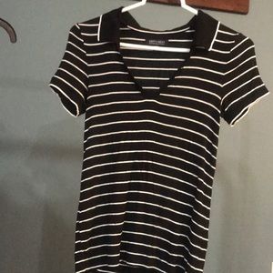 Striped black and white T-shirt